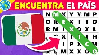 ENCUENTRA el nombre del PAÍS  Especial Sopa de Letras  Test Dificil Acertijo de Países