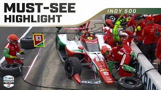 Disaster in pits ends Indy 500 hopes for pole sitter Shwartzman | INDYCAR