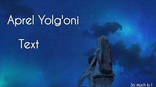 Aprel yolg'oni - text