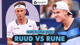 Casper Ruud vs Holger Rune Highlights | Barcelona 2025