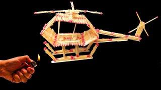 Building a Matchstick Helicopter from Scratch: Watch it Vibrate into Action!