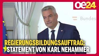 Regierungsbildungsauftrag: Statement von Karl Nehammer