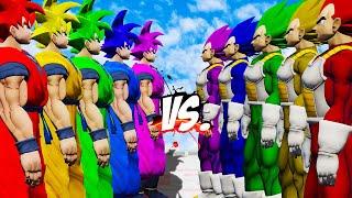 TEAM GOKU COLOR vs TEAM VEGETA COLOR - DRAGON BALL BATTLE - EPIC SUPERHEROES WAR