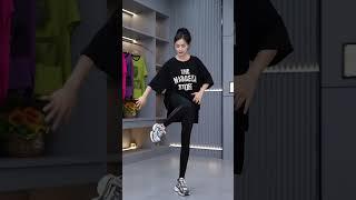 #Cool summer outfit #Short sleeves matching #Shark pants #Ice silkPants