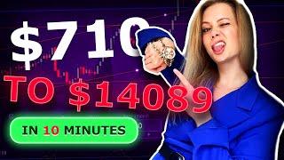 $710 TO $14089 IN 10 MINUTES | Binary Options Strategy 2022