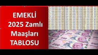 EMEKLİYE  2025  MAAŞ  TABLOSU