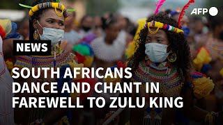 South Africans dance and chant in farewell ceremony for Zulu king Goodwill Zwelithini | AFP