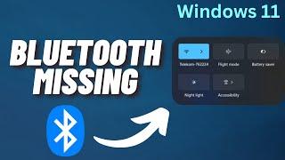 Fix the Bluetooth Icon Missing in Windows 11