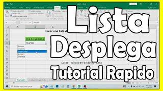 Como Crear una lista desplegable en Excel paso a paso - comoconfigurar