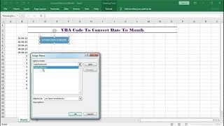 #275-Excel VBA Tutorial: Convert Dates to Months with One Simple Code