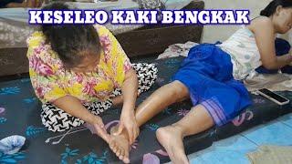 Keseleo kaki Bengkak Jatuh dari Tangga | ASMR MASSAGE JAKARTA