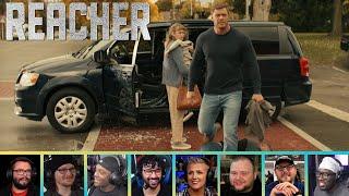 Reactors Reacting to JACK REACHER STOPPING A CARJACKING | Reacher 2x1 "ATM"