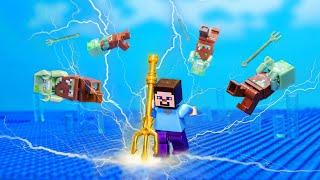 Golden Trident Battles on Private Island $$$ - Minecraft Ocean Monument