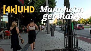 4k]  Mannheim germany        walking Tour beautiful