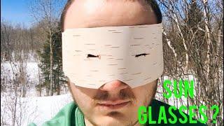 Bushcraft project: Birch bark Sun/storm "glasses”
