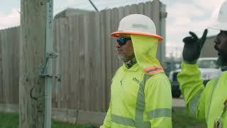 Xfinity technicians work to recover internet services following Hurricane Beryl's destruction