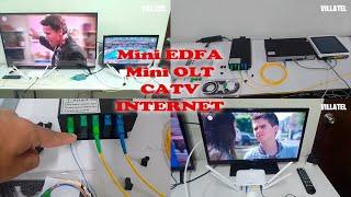 Mini Edfa + Mini OLT envia TV + Internet