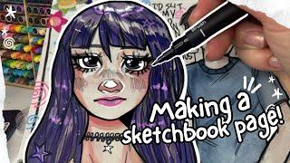 Fill A Sketchbook Page With Me 