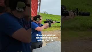 Law Tactical ARIC enables folded shooting! #shorts #brownells #theguncollective #highcaliberhistory
