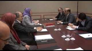 Meeting of  Maryam Rajavi and  Ahmad Jarba  in Paris