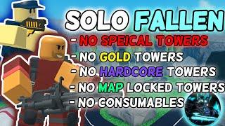 (Updated in comments!) How To Solo New Fallen with NO SPECIAL TOWERS • TDS