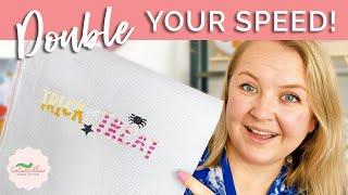 How to Stitch in Hand and Double Your Speed! Sewing Method Tutorial | Caterpillar Cross Stitch