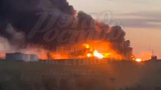 Drones strike Russian Millerovo airfield in the Rostov region, causing a huge fire.