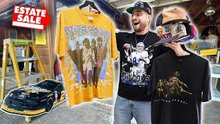 My Craziest Band T-Shirt Haul! Estate Sale & Vintage Thrift Shopping!