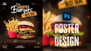 Fast Food Poster Design in Photoshop | Adobe Photoshop Complete Guide #trending