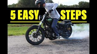 HOW TO: Rolling Burnout a YAMAHA BOLT | OR Any MOTORCYCLE