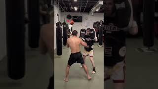 Muay Thai pad work