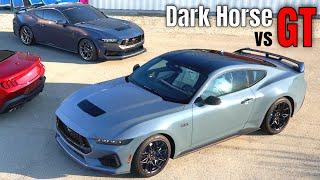 What is the difference between the 2024 Ford Mustang GT and Dark Horse?