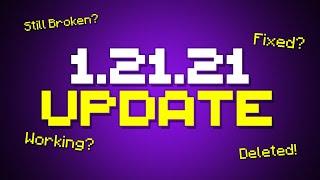 THIS IS NOT GOOD FOR MINECRAFT - Minecraft 1.21.21 Update BROKEN?