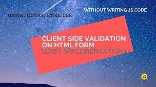 CODING TUTORIAL: JQUERY FORM VALIDATION