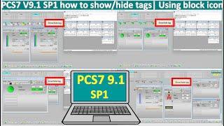 PCS7 V9.1 SP1 tutorial how to show and hide tags and how to use block icon for link with faceplate