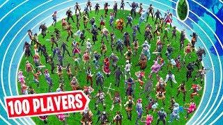 100 PLAYERS CUSTOM LOBBY in the Final Zone! Who Will Survive? - Fortnite