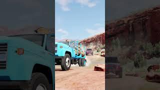Cars And Trucks vs river  #shortvideo#beamngdrive #simulation #india #truck #speedbump