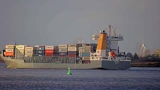 THETIS D Container Ship  IMO  9372274 22.10.2024 Elbe Grauerort