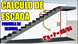 CALCULO de ESCADA - Tamanho do Piso e Altura do Degrau (Espelho) - Aprenda!