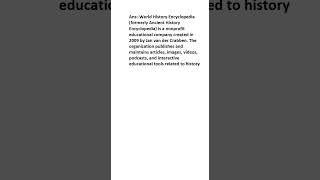 What is World History Encyclopedia?