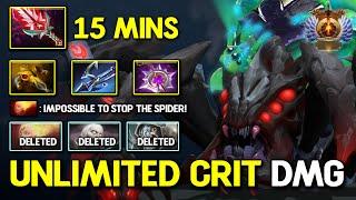 UNLIMITED CRIT DAMAGE MID Broodmother 15Mins Bloodthorn Item Build Even Lina Can't Stop Him DotA 2