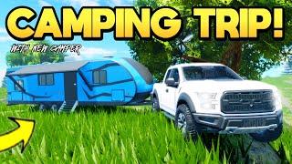 Camping with a TRAILER in Roblox American Plains Mudding!