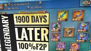 Brando F2P 1,900 Days Later Account Overview! - Lords Mobile