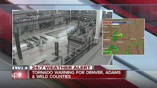 DIA passengers take shelter