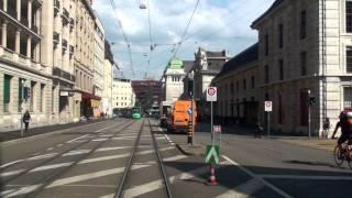 Drämmli Basel Tram drivers view 5 time lapse tour バーゼルのトラム (前面展望)