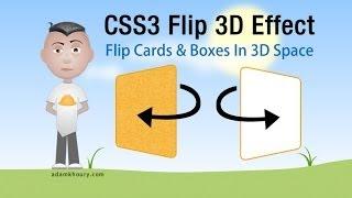 CSS3 Flip 3D Animation For Boxes and Cards HTML5 Tutorial