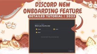 NEW DISCORD ONBOARDING FEATURE | Easy guide | Discord Tutorial