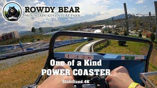 Rowdy Bear Power Coaster (Stabilized 4K POV) - Pigeon Forge