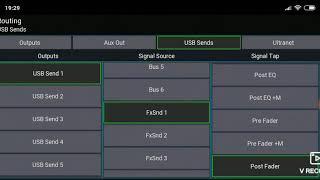 USB in/out setup Midas MR18