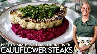 The ULTIMATE Cauliflower Steak & Hummus Recipe | Plant-Based EASY!